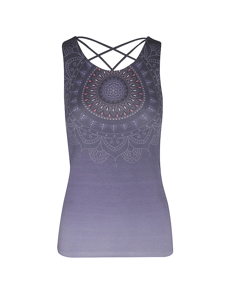 SPIRIT OF OM Damen Yogatank Vartula lila | XS